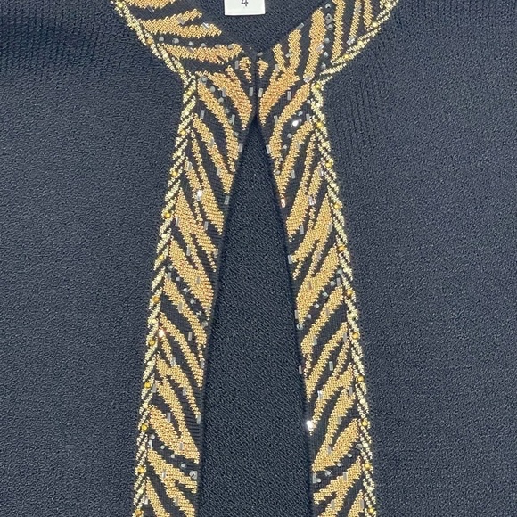 St.John Evening by Marie Gray, Gold and Black Jacket Women’s size 4 - Picture 12 of 13